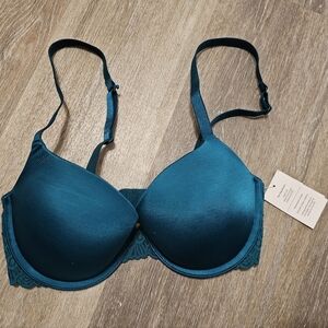 New blue bra 32D lace underwear bra target auden jewel tone